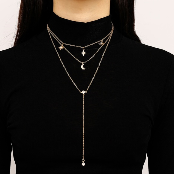 💕 Last one Moon N Star Long Necklaces - Picture 7 of 14
